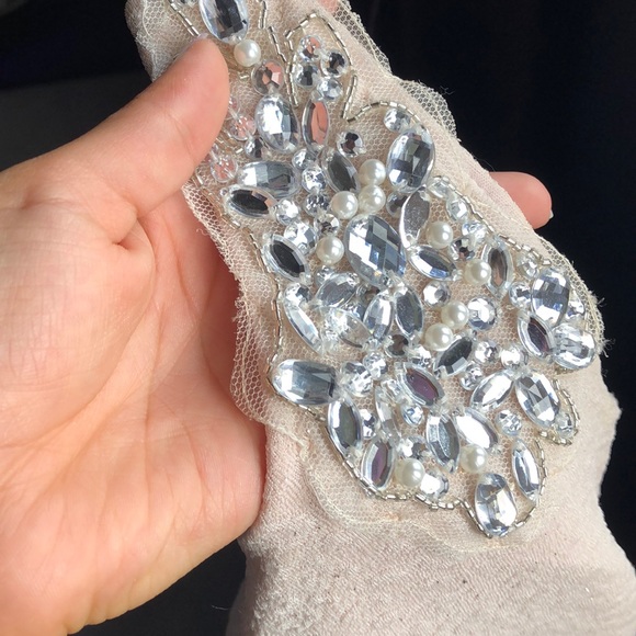 Champagne one shoulder party dress - Picture 2 of 3